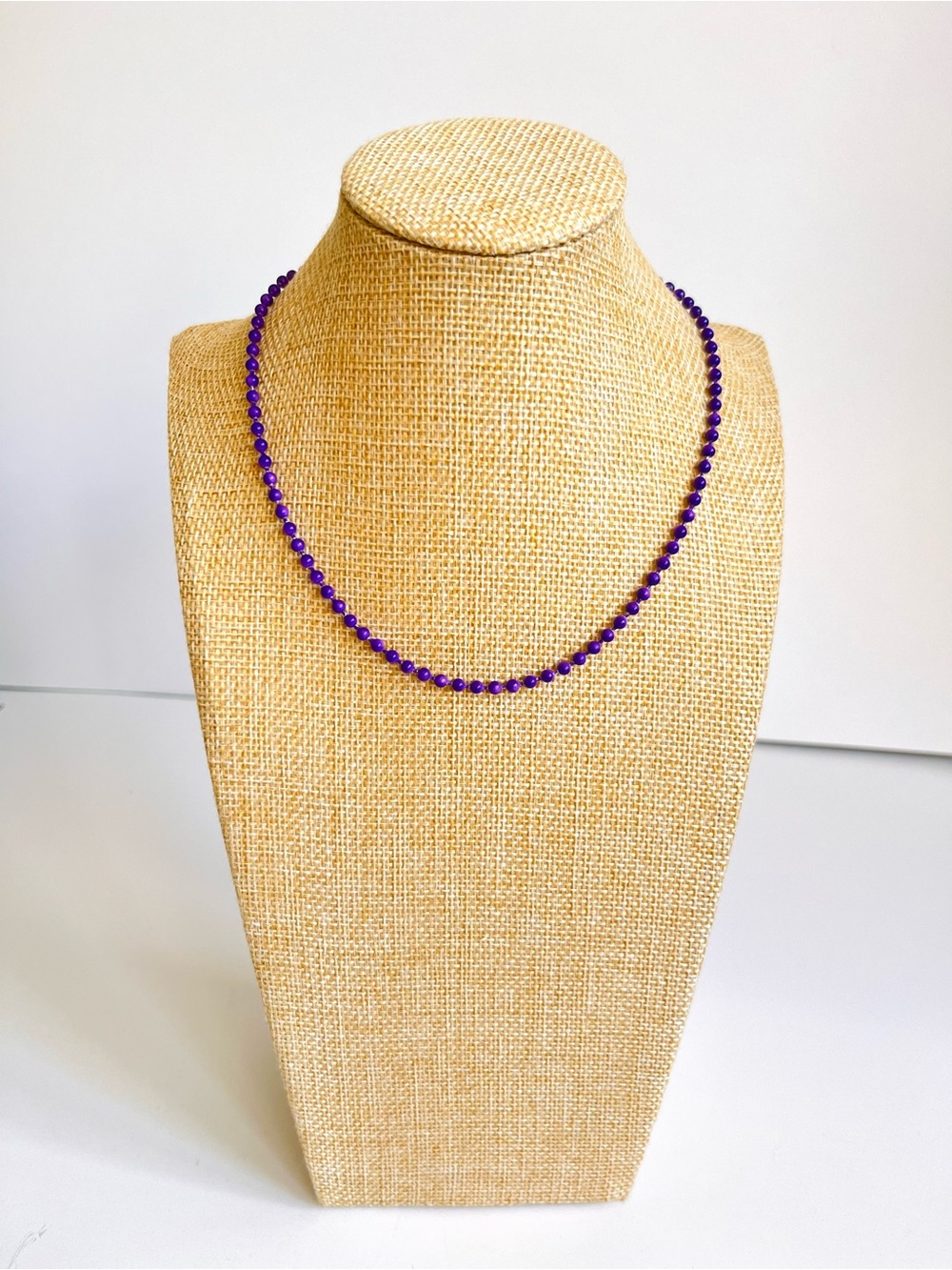 Vintage NOS Coro Purple Beaded Necklace | Deadstock with Original Tag